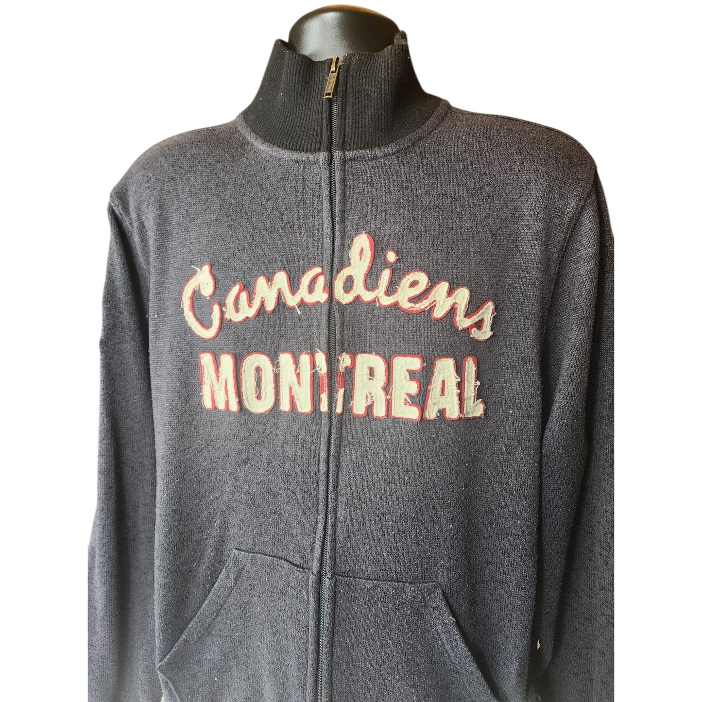 CCM Montreal Canadiens NHL Full Zip Jacket Mens Medium Vintage Pro OK’d Hockey