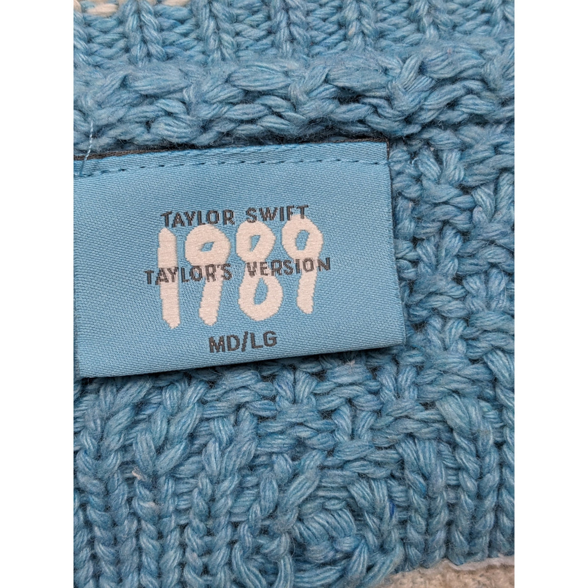 Taylor Swift 1989 Cardigan Womens Medium Large Blue Cable Knit Seagull Button