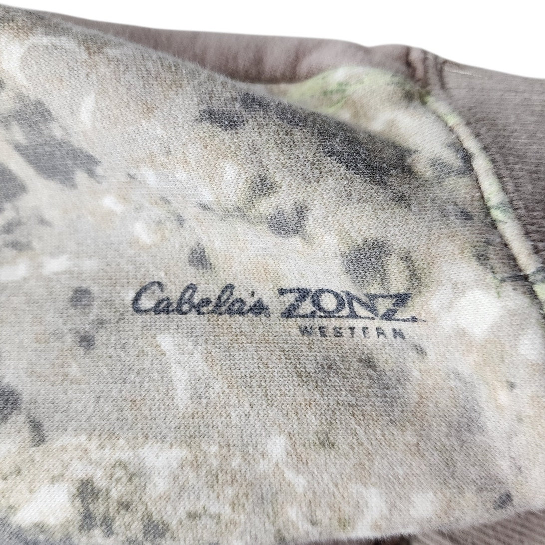 Cabelas Hoodie Medium Camo Zonz Western Pullover Hunting Sweatshirt Gorpcore