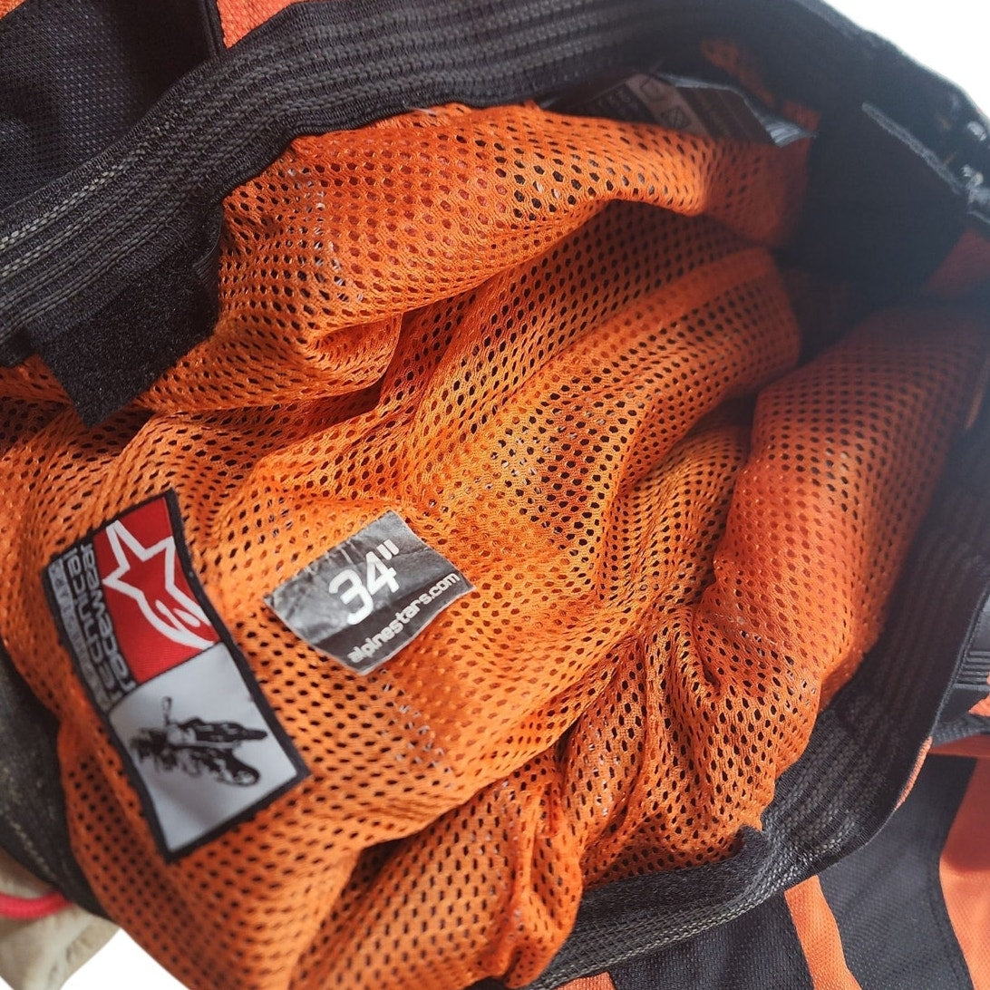 Alpinestars Motocross Pants Mens 34 Medium Orange Charger MX Technical Racewear