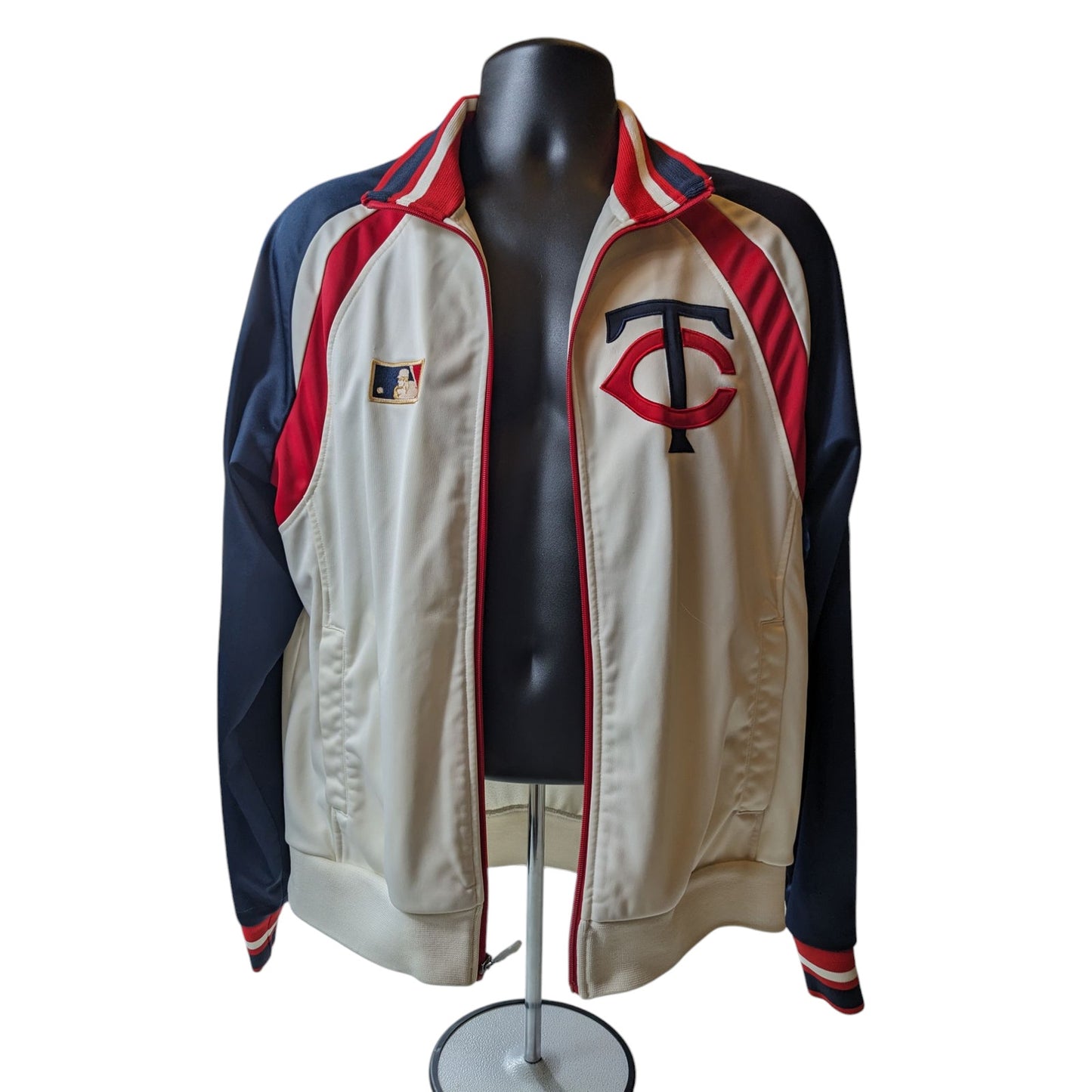 Cooperstown Collection Track Jacket Men Medium Minnesota Twins Zip Retro Vintage