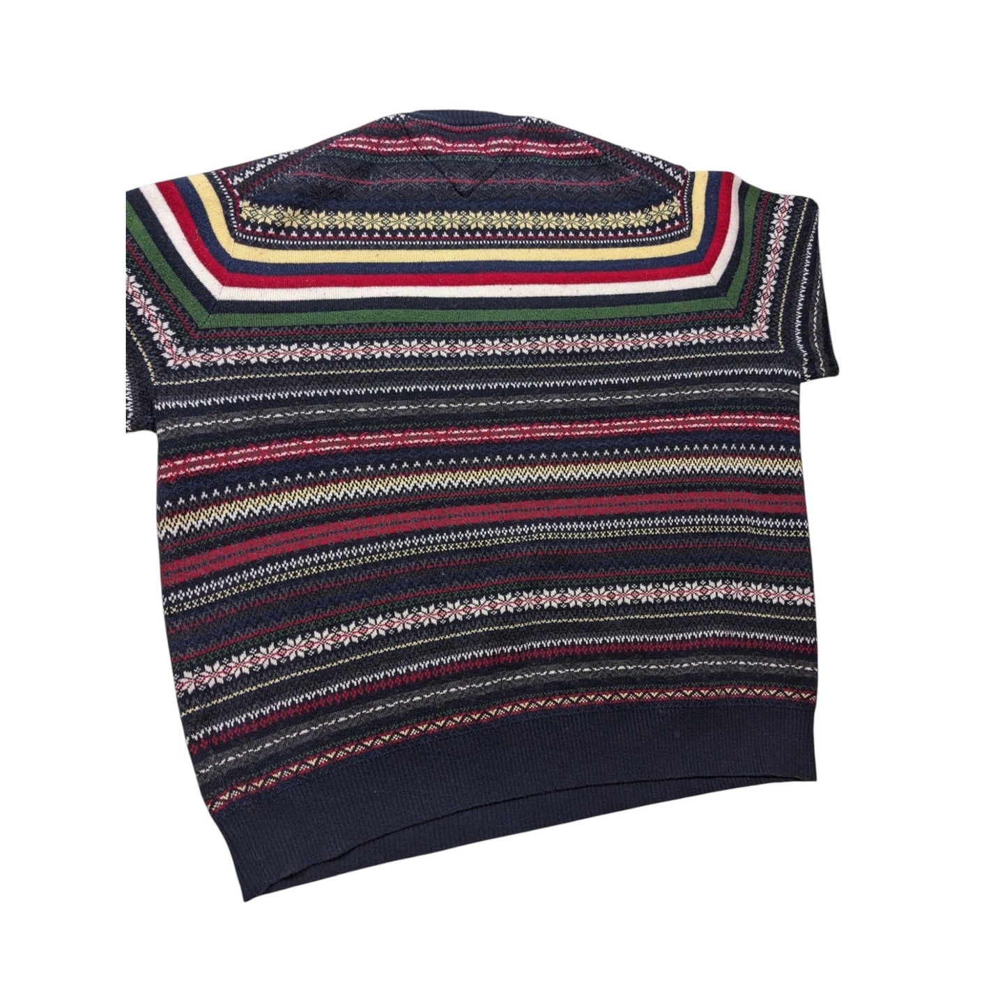 Tommy Hilfiger Sweater XL Fair Isle Nordic Style Crewneck Grandpa Knit Pullover