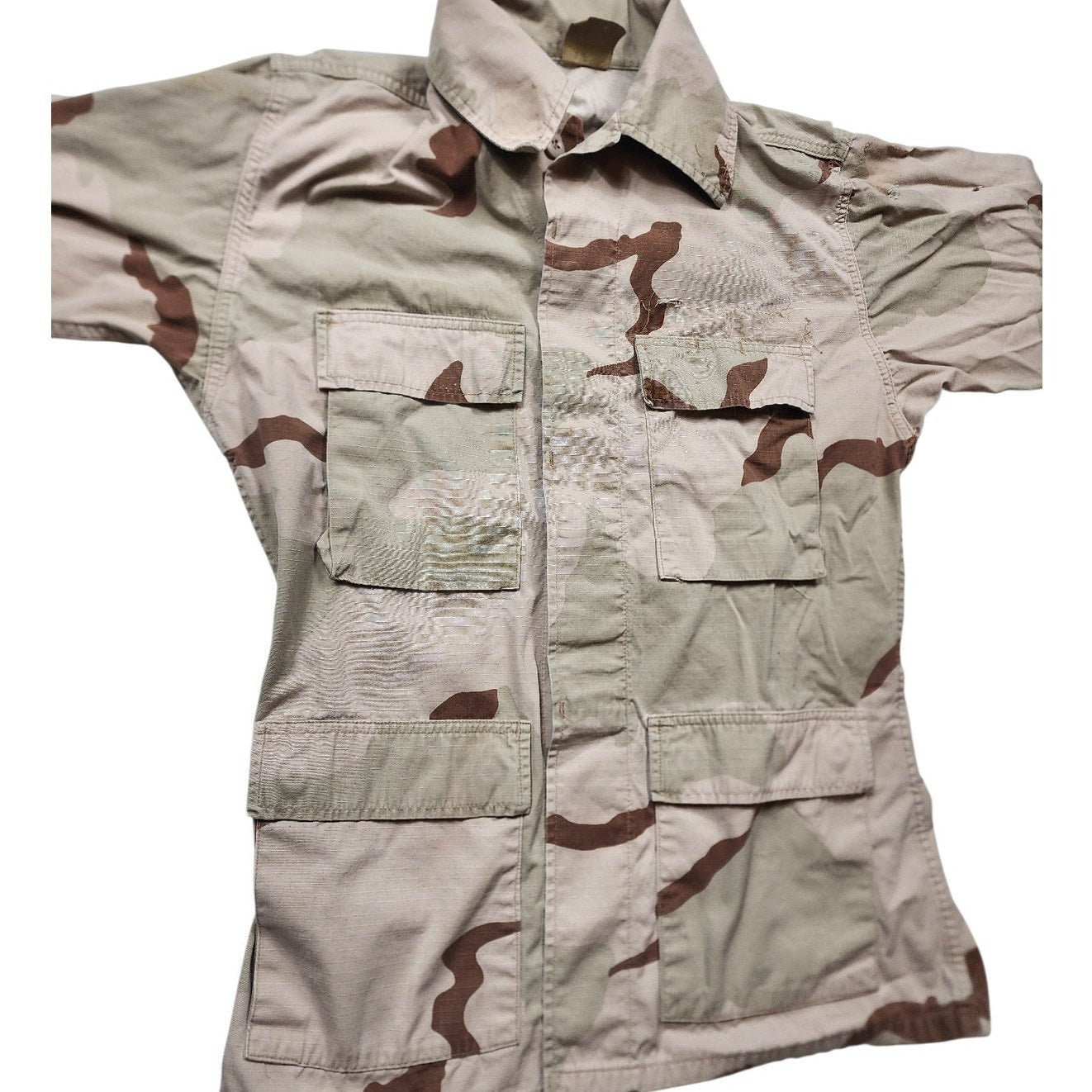 USGI Desert Combat Jacket Small Regular Military Ripstop BDU Camo Shirt