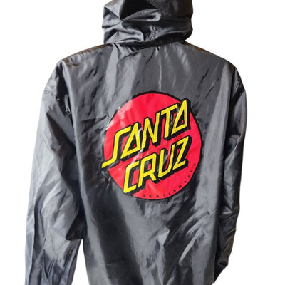 Santa Cruz Skateboards Windbreaker Large Jacket Hooded Logo Streetwear Grunge