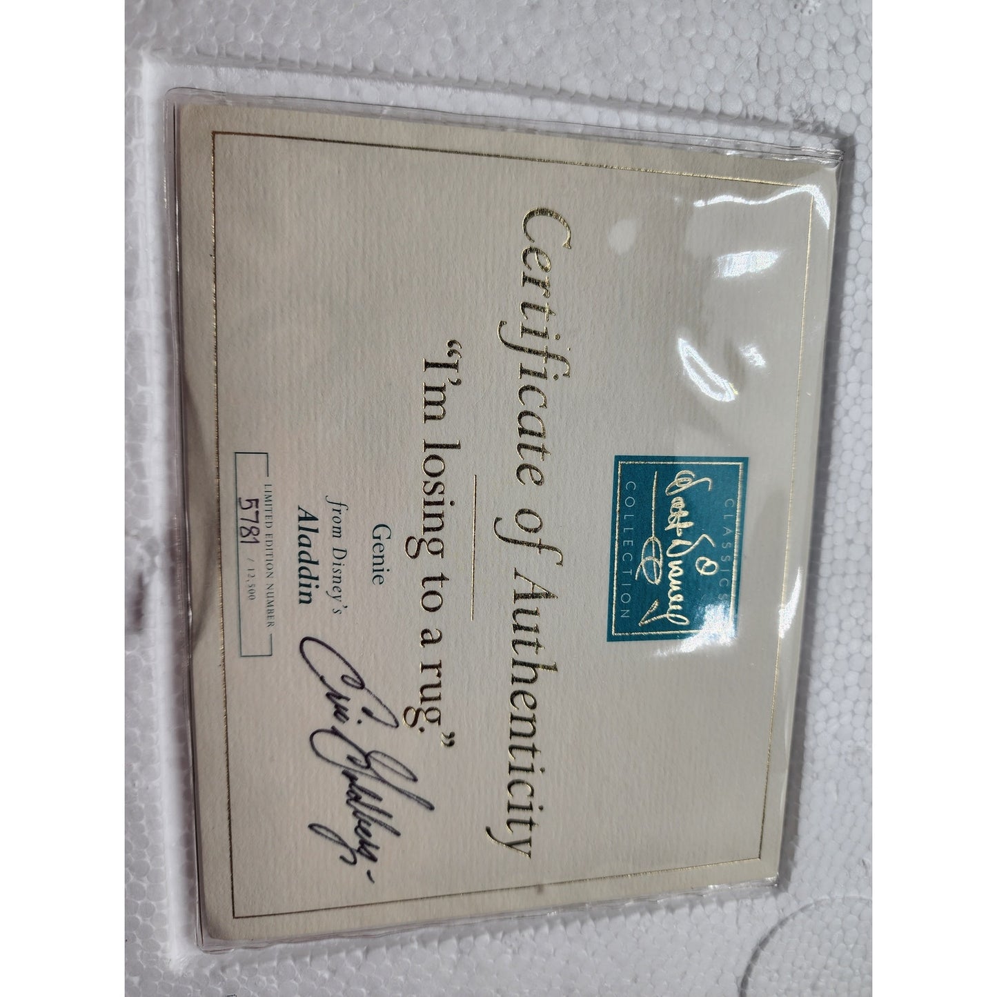 WDCC Aladdin Genie Chess Figurine I’m Losing to a Rug Figure LE Retired COA Box