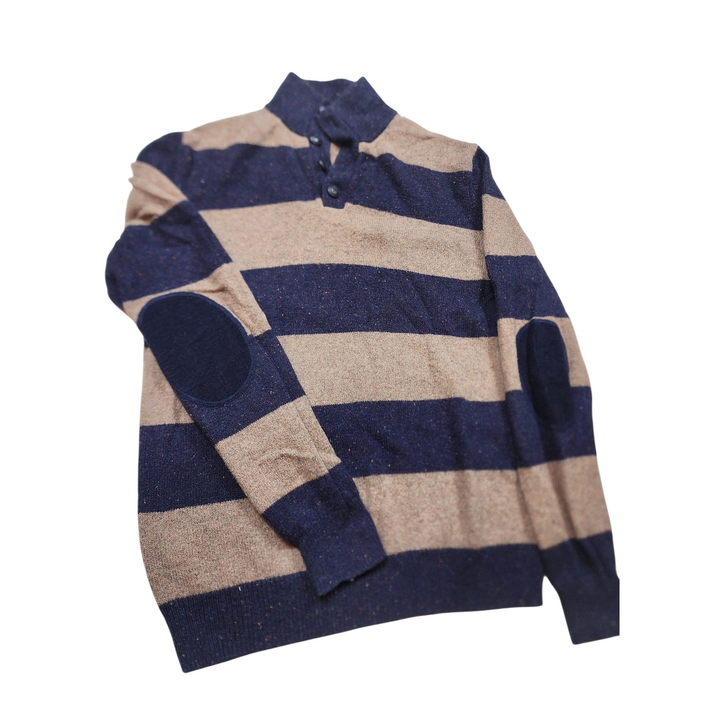 Grayson & Dunn Sweater Small Slim Medium Henley Pullover Wool Blend Button Neck