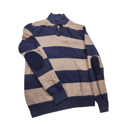 Grayson & Dunn Sweater Small Slim Medium Henley Pullover Wool Blend Button Neck