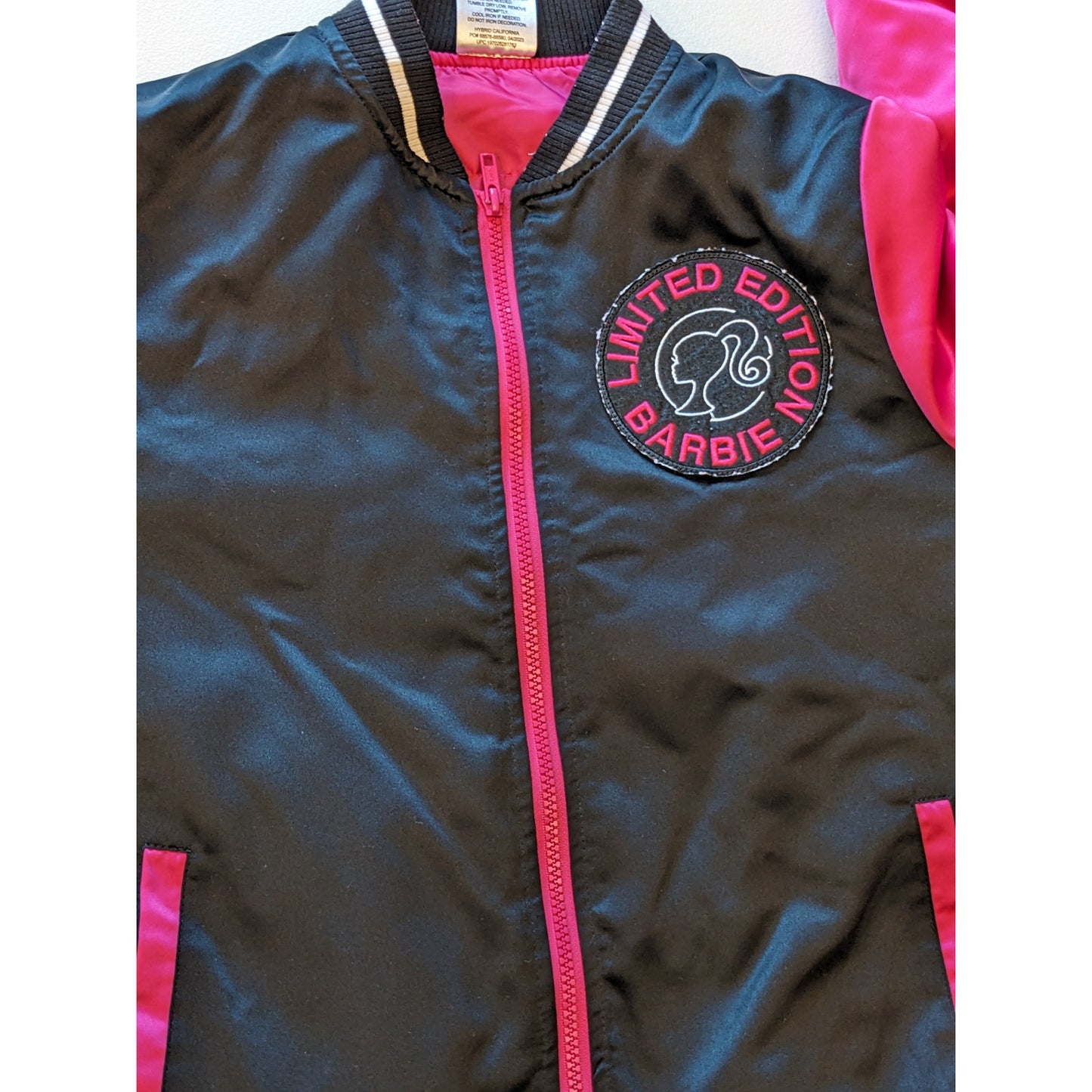 Barbie Limited Edition Varsity Jacket Girls XL 14-16 Bomber Car Graphic 117508