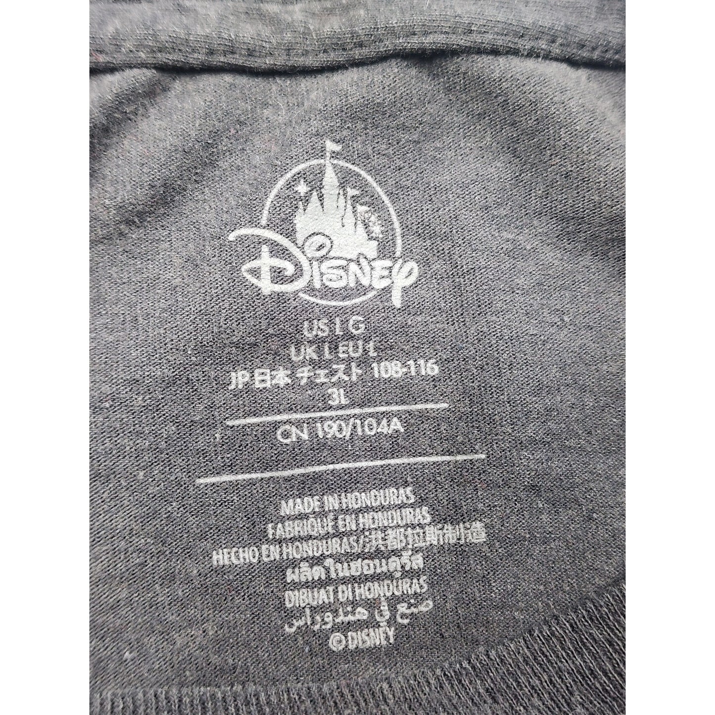 Disney Mickey Mouse T Shirt Large Neon Letters Graphic Tee Retro Vintage Style