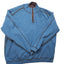 Tommy Bahama Reversible 1/4 Zip Pullover Mens 2XL Brown Blue Sweater Casual Knit