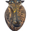 African Antelope Mask Hand Carved Wood Tribal Wall Art Rope Hanger Vintage 26"