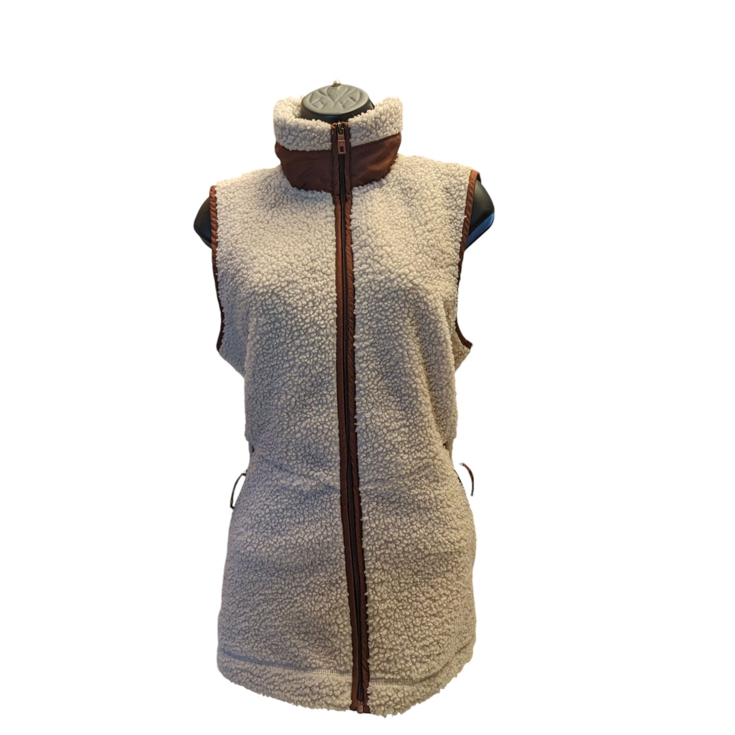 Avalanche Sherpa Fleece Vest Women Medium Cozy Sleeveless Jacket Hiking Camping