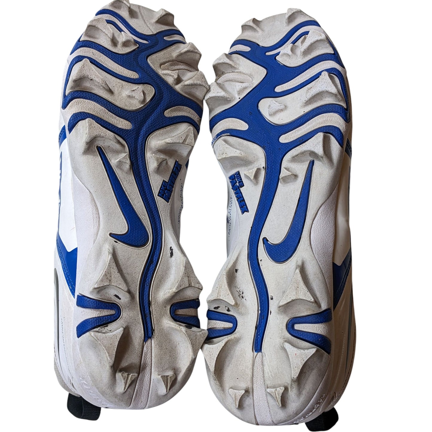 Nike Alpha Shoes Fastflex Cleats Mens 12 White Blue CV0582-101 Turf Football
