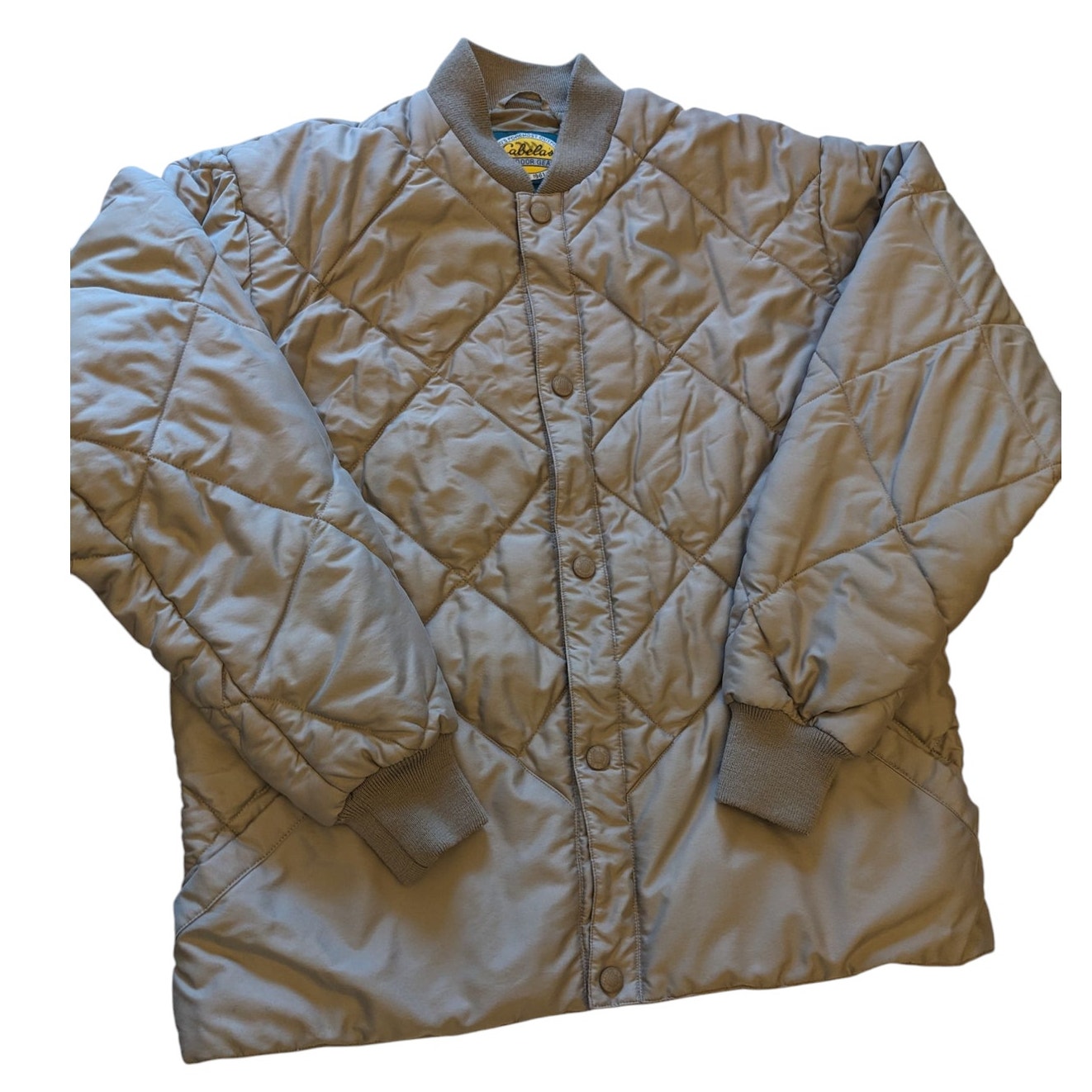 Cabelas Quilted Thinsulate Bomber Jacket Men Large Tall Goose Down Puffer Hiking