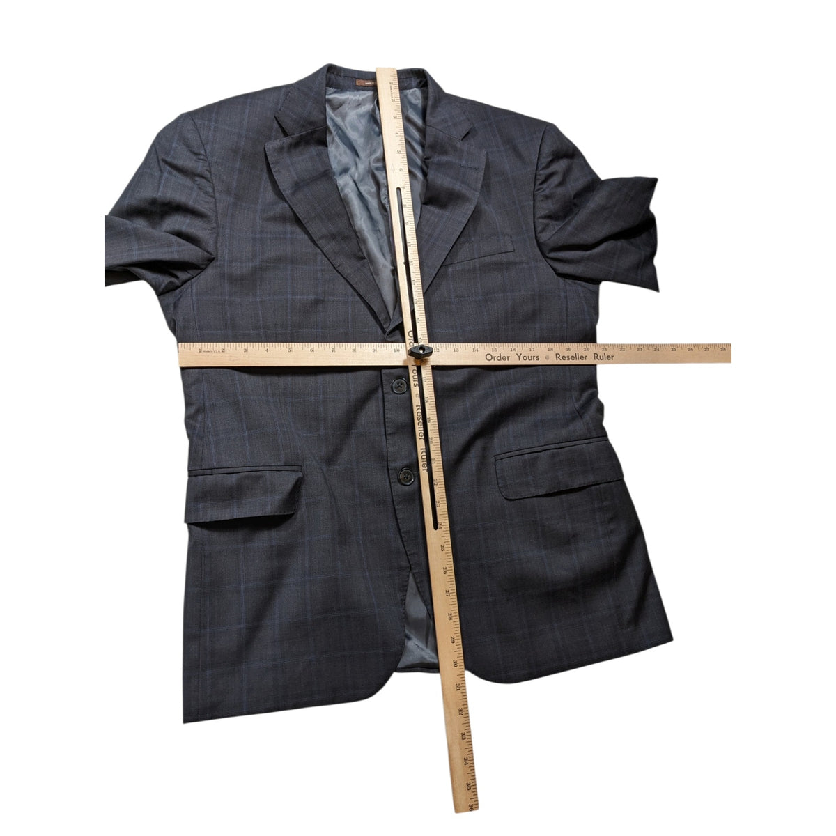 Peter Millar Blazer Mens 46R Plaid Canada Sport Coat Two Button Prep Virgin Wool