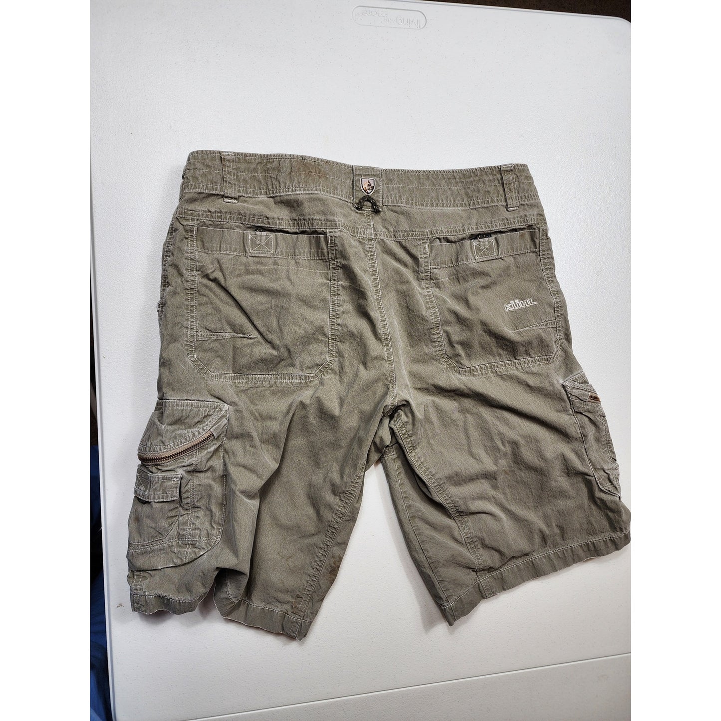 KUHL Shorts Mens 36 Mountain Cargo Rugged Hiking Tactical Utility Vintage Patina