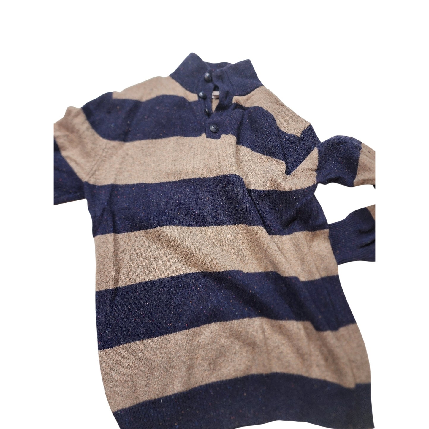 Grayson & Dunn Sweater Small Slim Medium Henley Pullover Wool Blend Button Neck