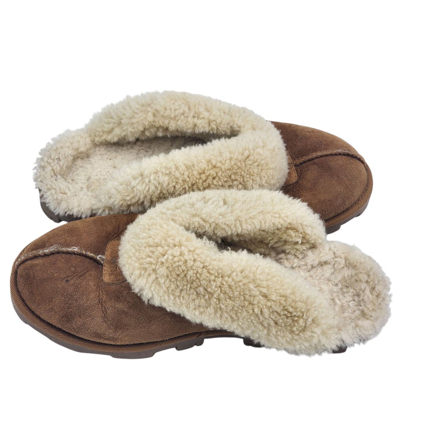 UGG Slippers Womens 8 Coquette Sheepskin Clog Fleece Lined Comfort Shoes 5125