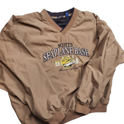 Rivers End Seaplane Pullover Windbreaker 3XL V Neck Vintage Aviation Pilot Y2K