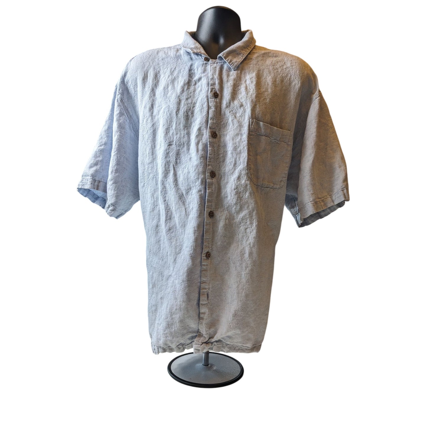 Tommy Bahama Mens XXL Linen Cotton Short Sleeve Button Front Shirt Light Casual