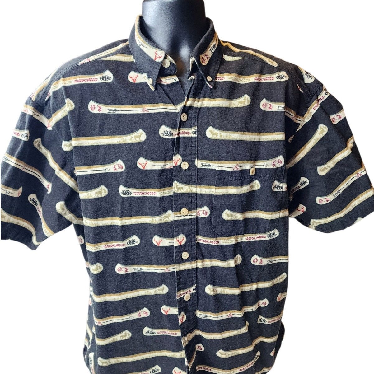 Barn Fly Shirt Medium Western Cowboy Button USA Southwestern Style Y2K Vintage