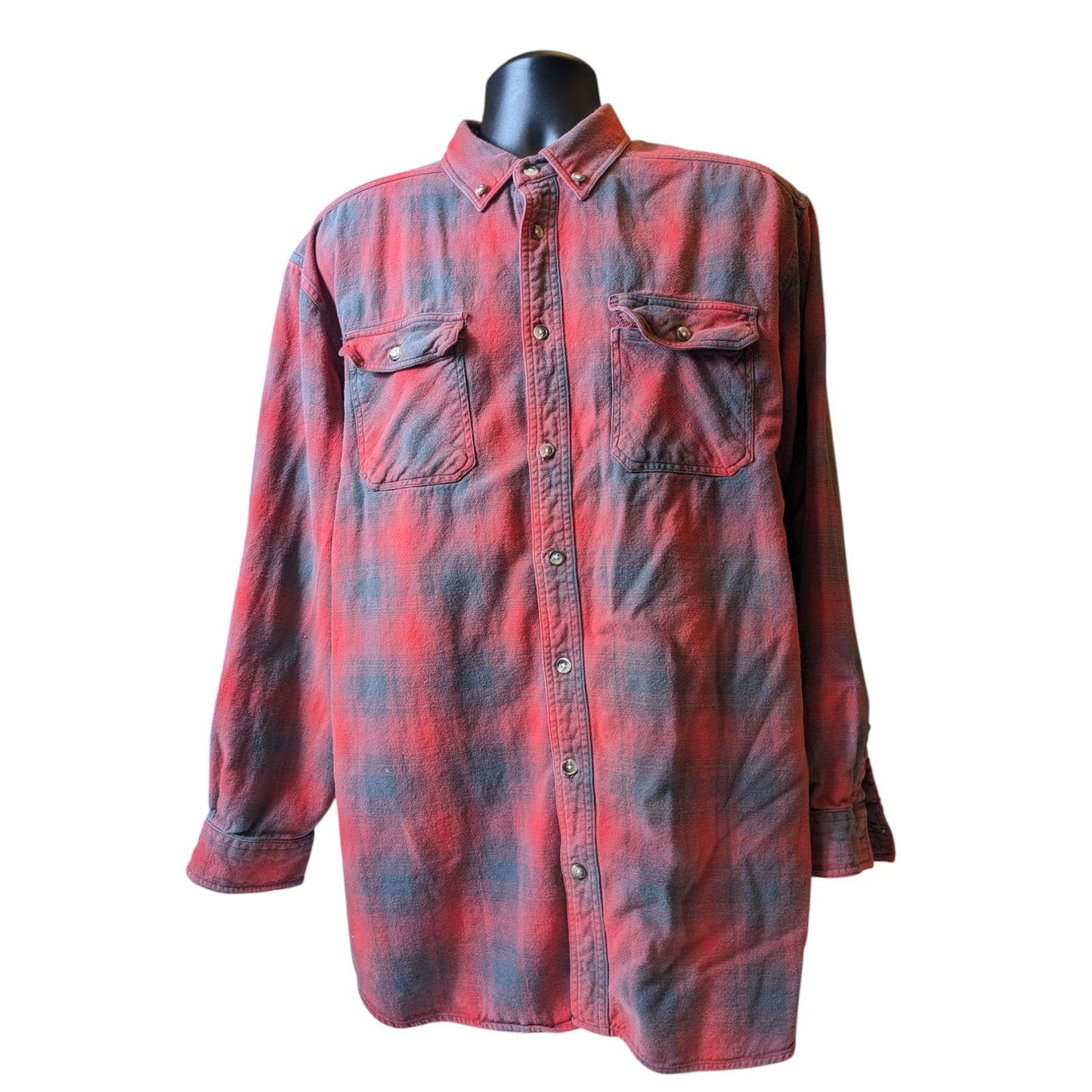 Field N Forest Shirt Men 2XLT Tall Plaid Flannel Cotton Long Sleeve Vintage