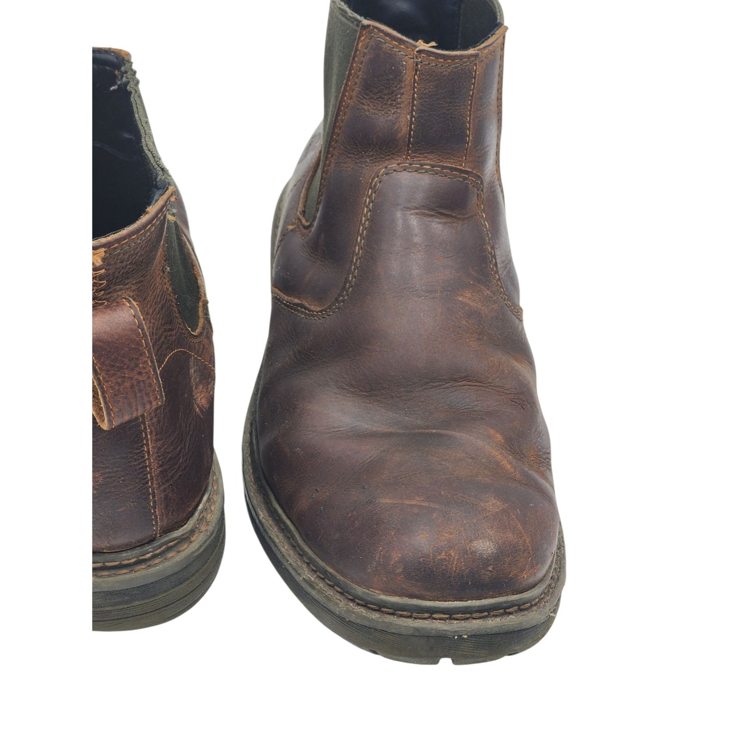 Timberland Shoes Men 12 Chelsea Boots Leather Slip On Ankle Pull On Rugged 9745A