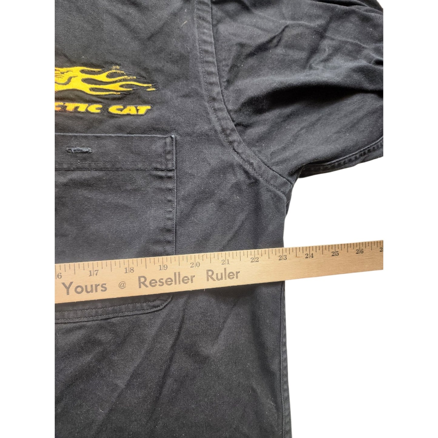 Vintage Arctic Cat Button Up Shirt Mens Large Flame Logo Snowmobile Racing Y2K