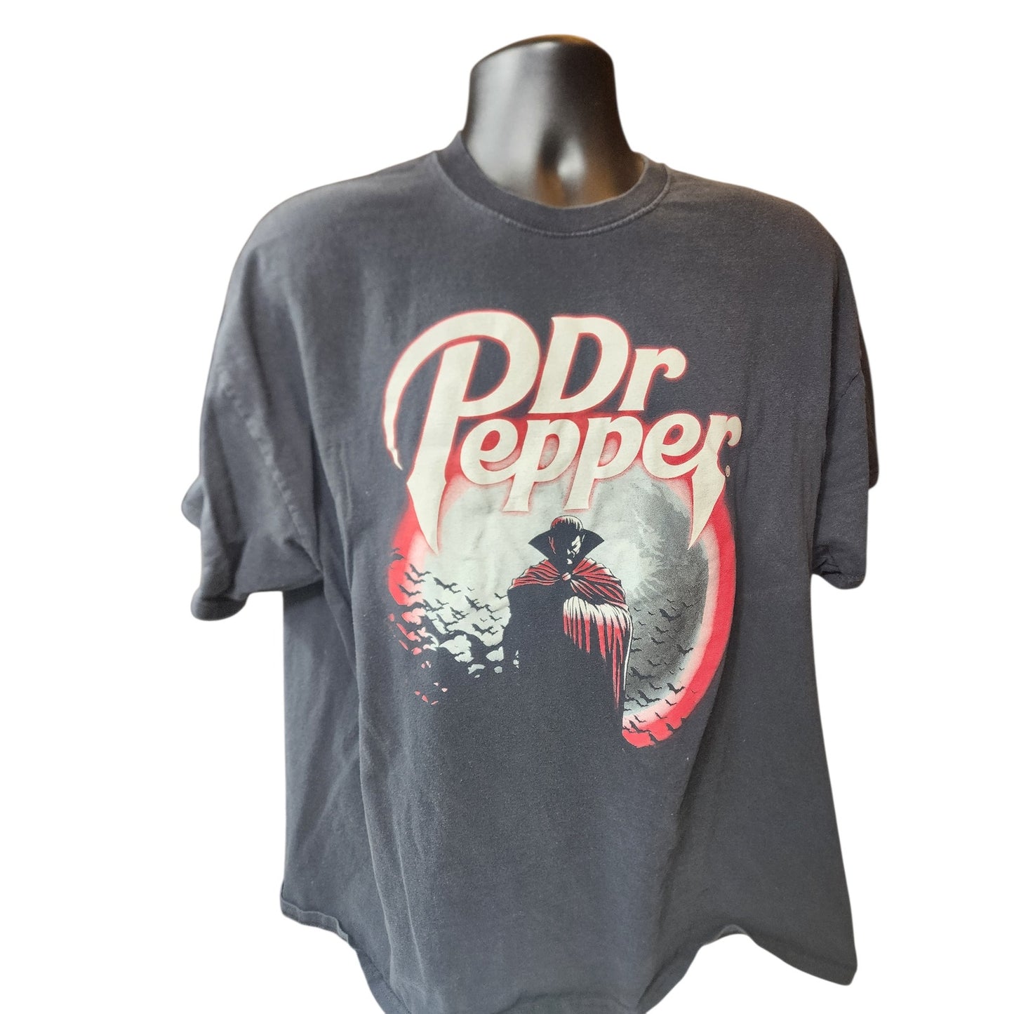 Vintage Dr Pepper Vampire T Shirt Mens Large Halloween Gothic Bats Promo Tee