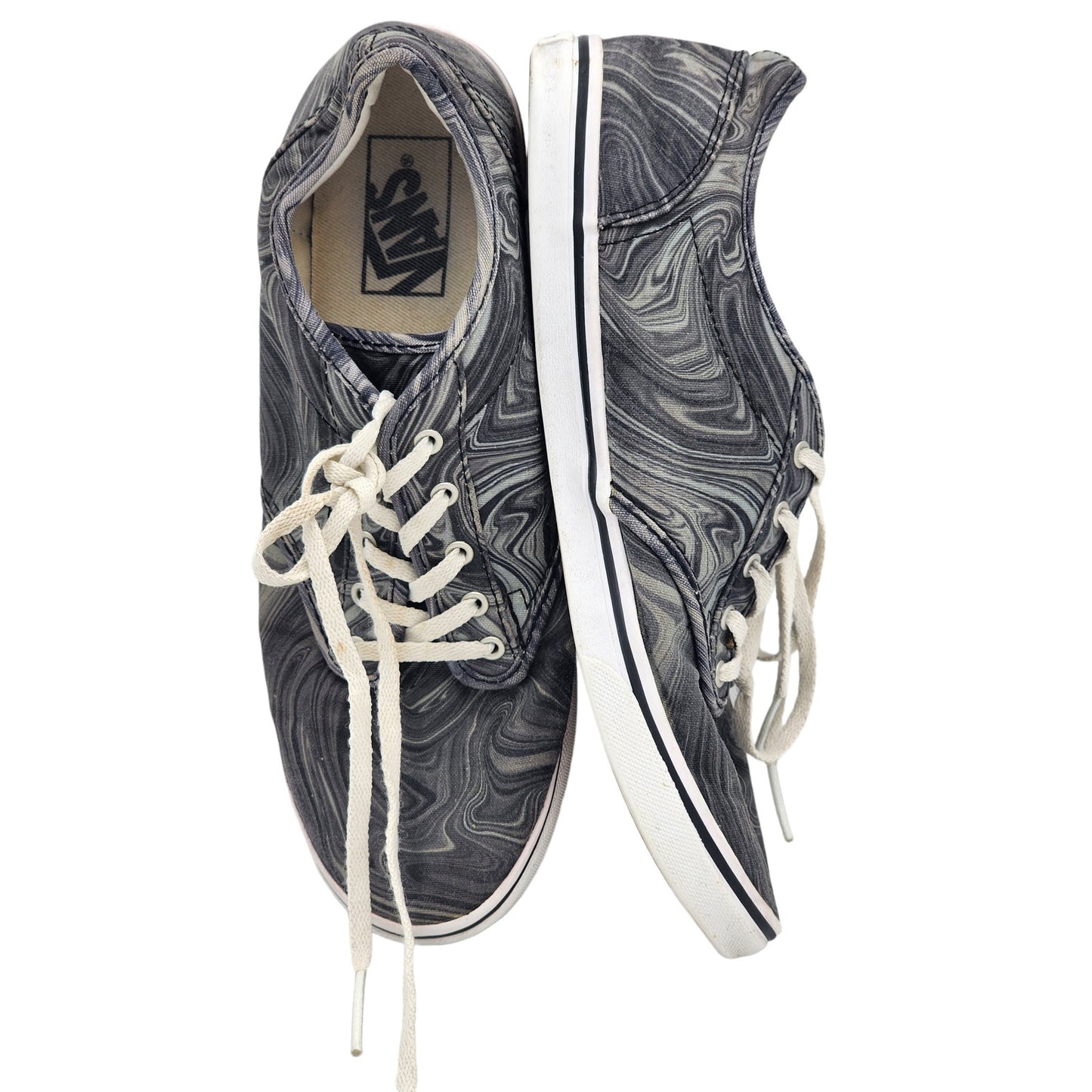 VANS Off the Wall Shoes Womens 9 Marbled Canvas Sneakers Lace Up 25.5CM TB4R