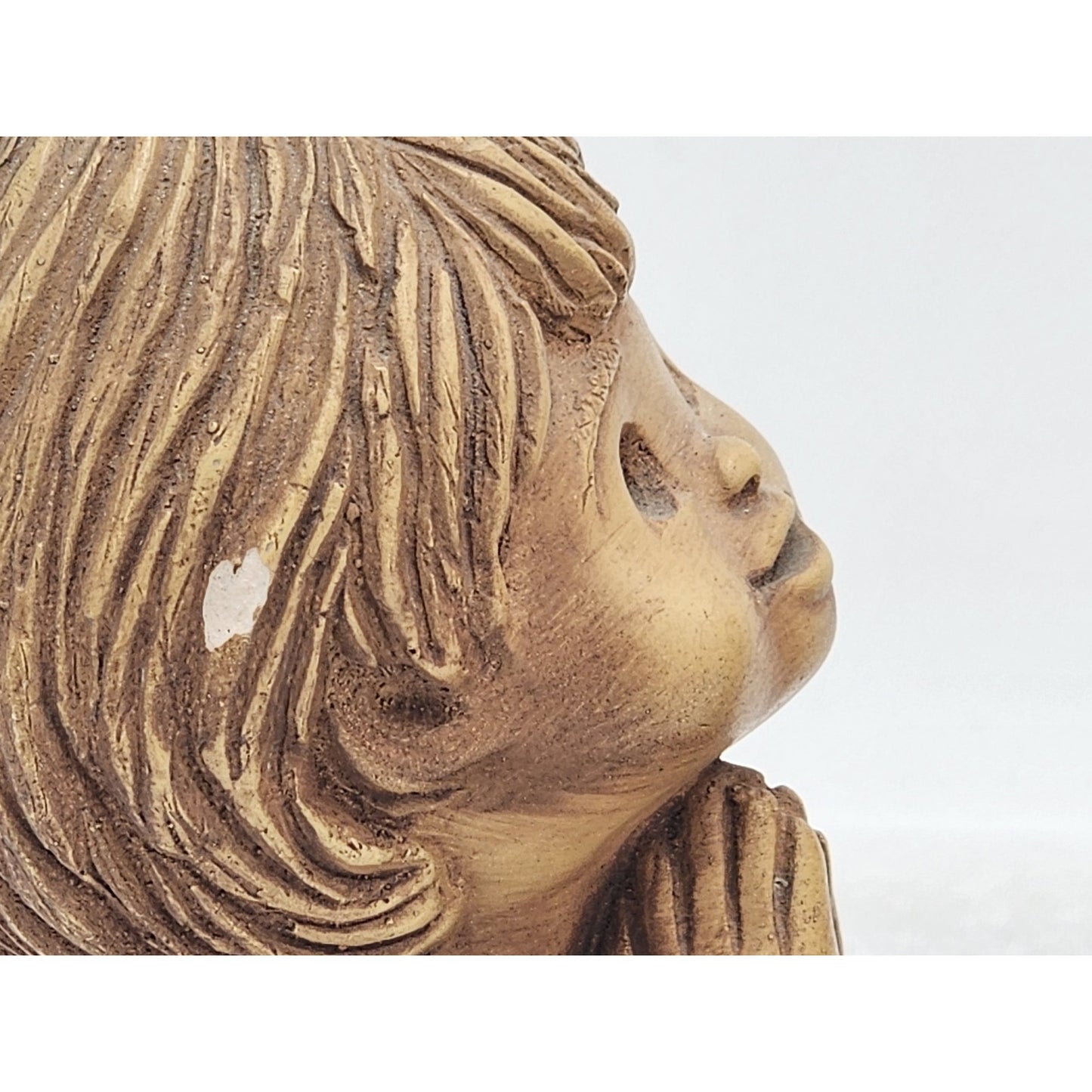Vintage Fannykins Bill Mack We Thank You Lord Signed Solar Statuary Collectible