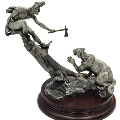 Chilmark Gros Ventre Moment of Truth Michael Boyett 82 Pewter Sculpture Western