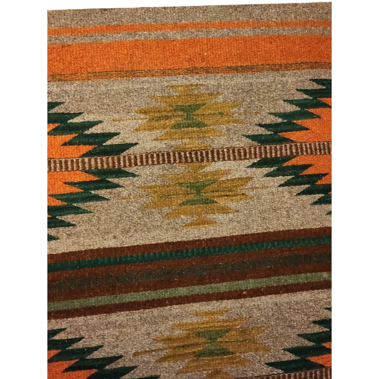 Native American Navajo Wool Rug Handwoven Wall Hang Kachina Southwestern 61x28