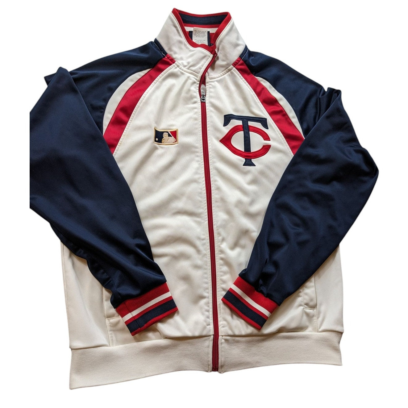 Cooperstown Collection Track Jacket Men Medium Minnesota Twins Zip Retro Vintage