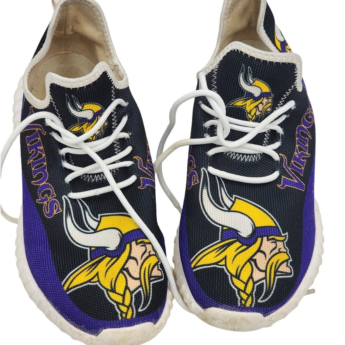 Minnesota Vikings Logo Design Sneakers Mens 7 Womens 9 40 EU Purple Sports Shoes