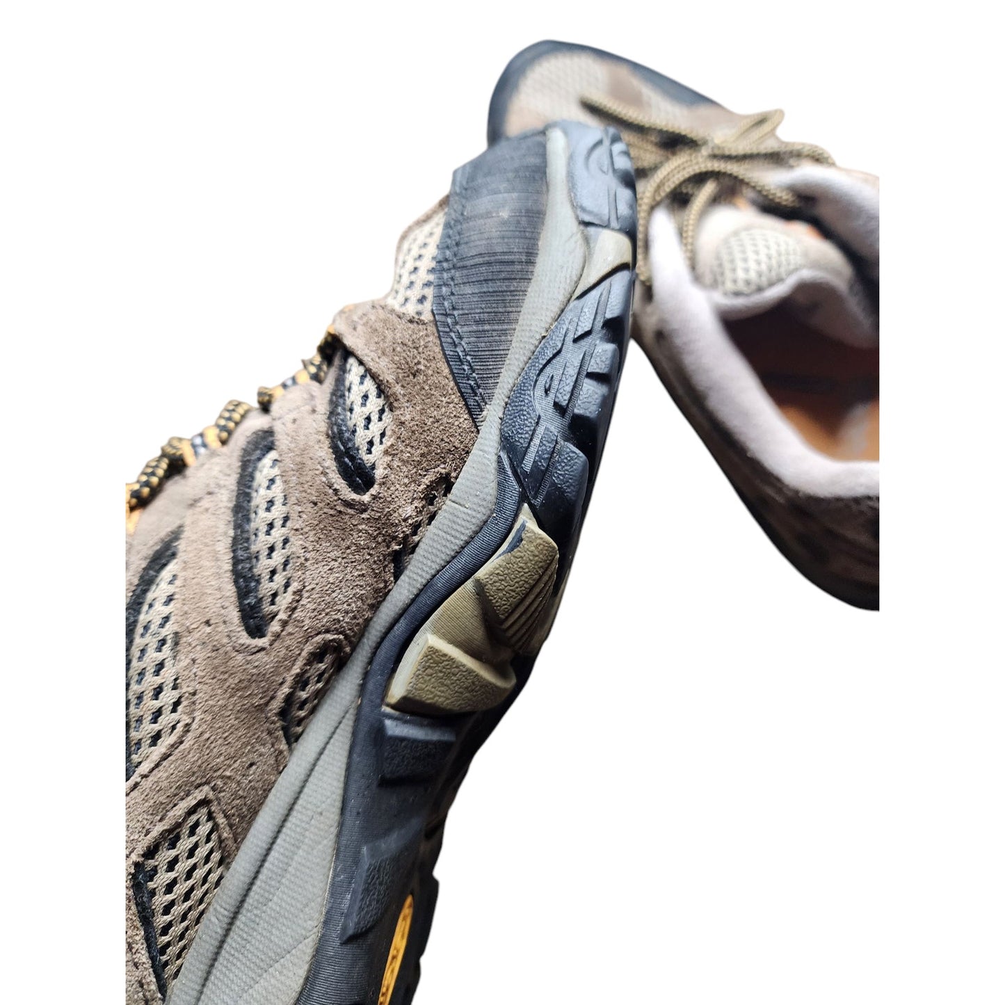 Merrell Moab Ventilator Hiking Shoes Mens 9 Walnut Suede Mesh Trail Vibram Sole