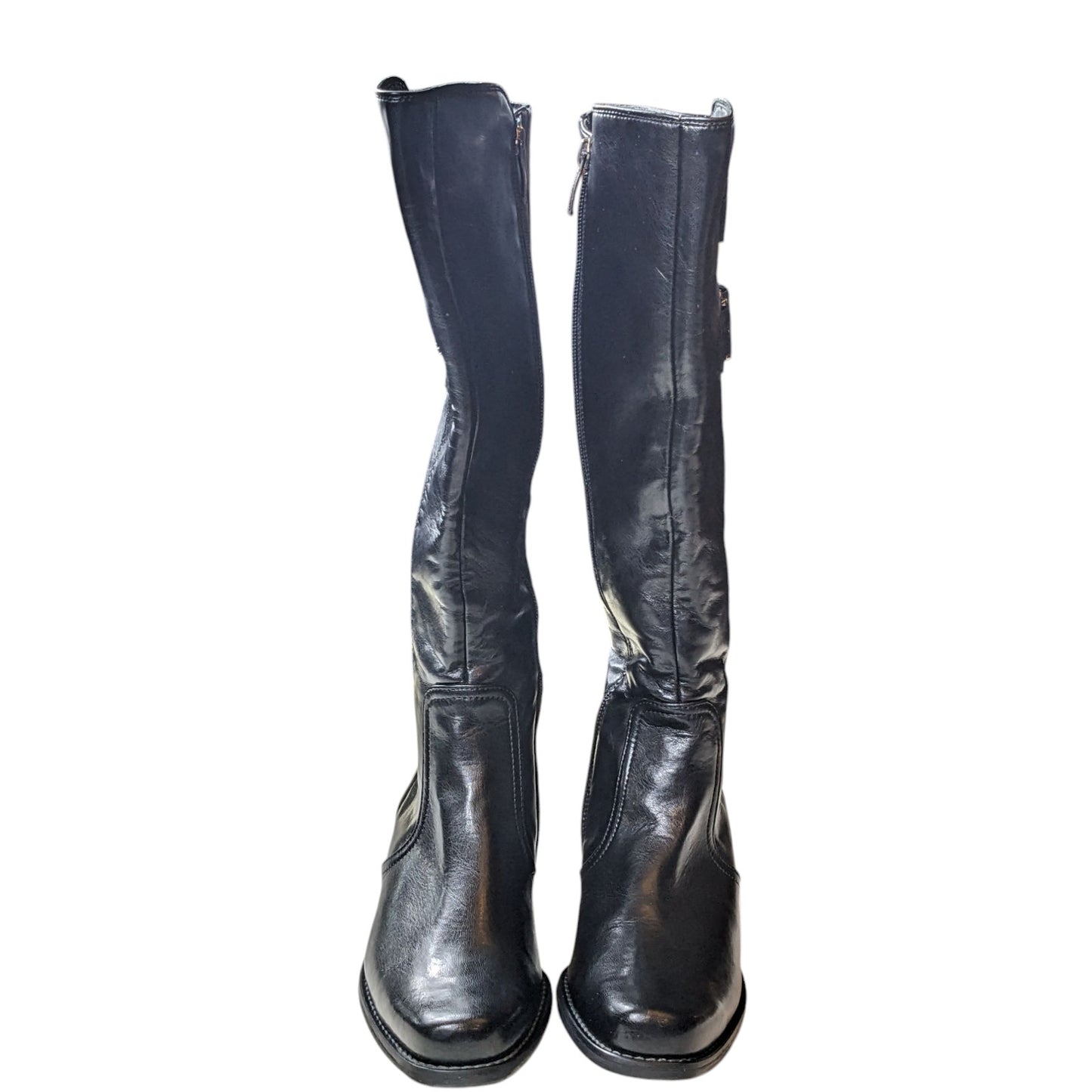 Paul Green Boots Womens 6.5 Leather Knee High Tall Riding Buckle Equestrian