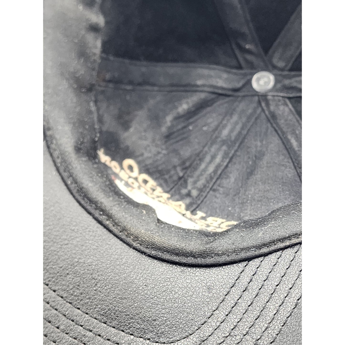 Harley Davidson Cap Leather Baseball Hat Orlando Florida Motorcycle Apparel