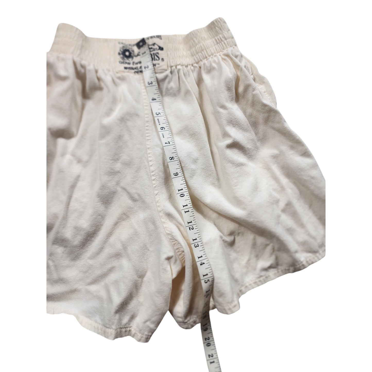 Gene Ewing BIS California Sunwash Wrinkled Rich Denim Shorts Small High Rise USA