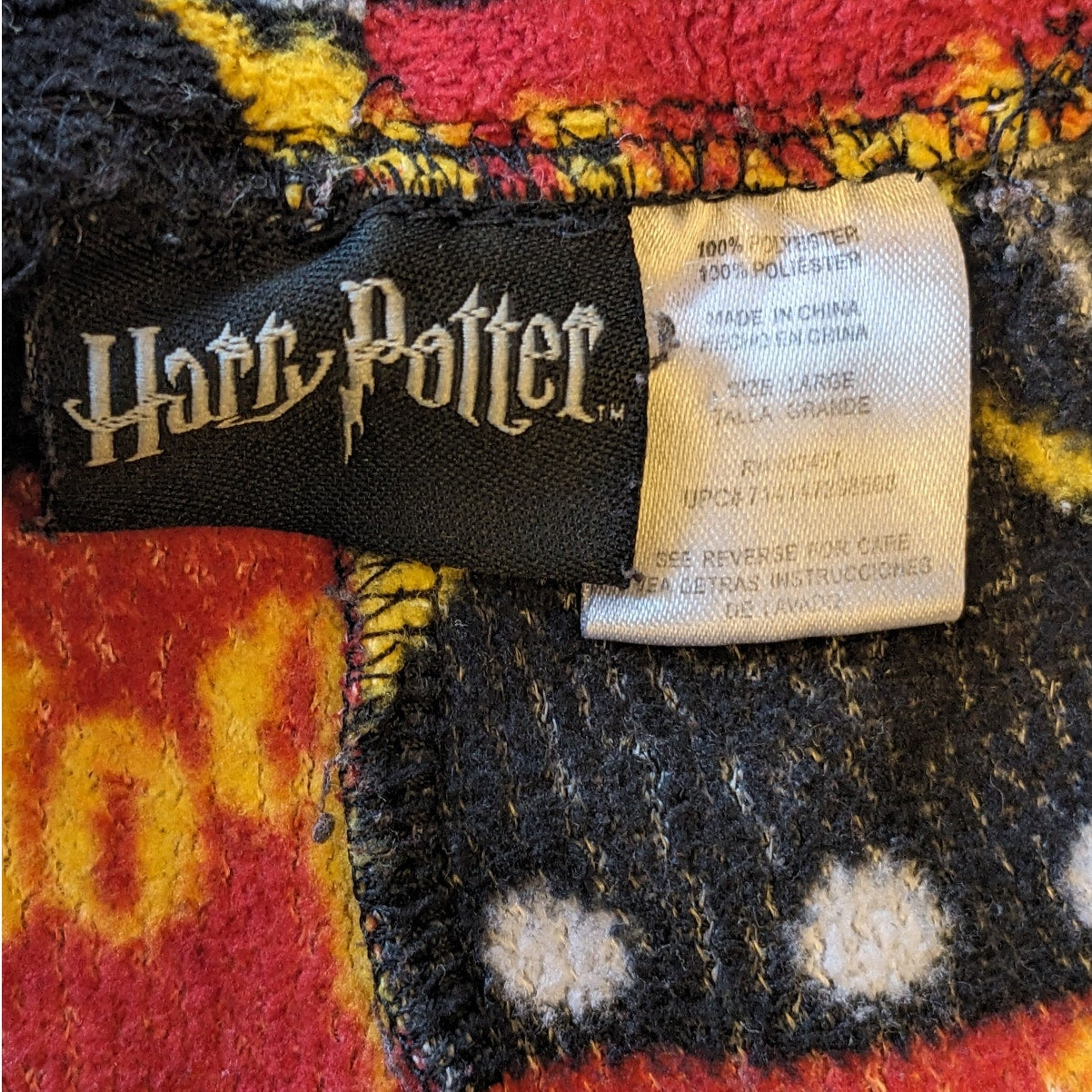Harry Potter Fleece Pajama Pants Womens Large Lounge Sleep Bottoms Cozy Hogwarts