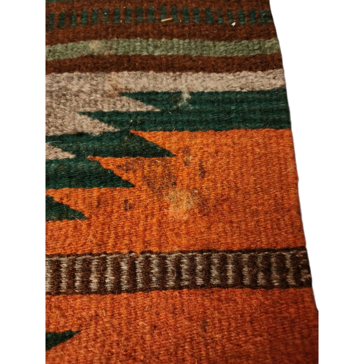 Native American Navajo Wool Rug Handwoven Wall Hang Kachina Southwestern 61x28