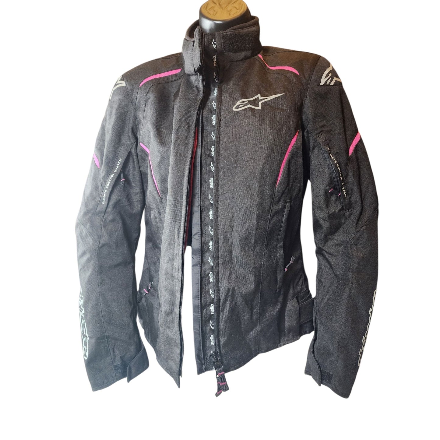Alpinestars Motorcycle Jacket Womens Medium Stella Textile Riding Armor Climate