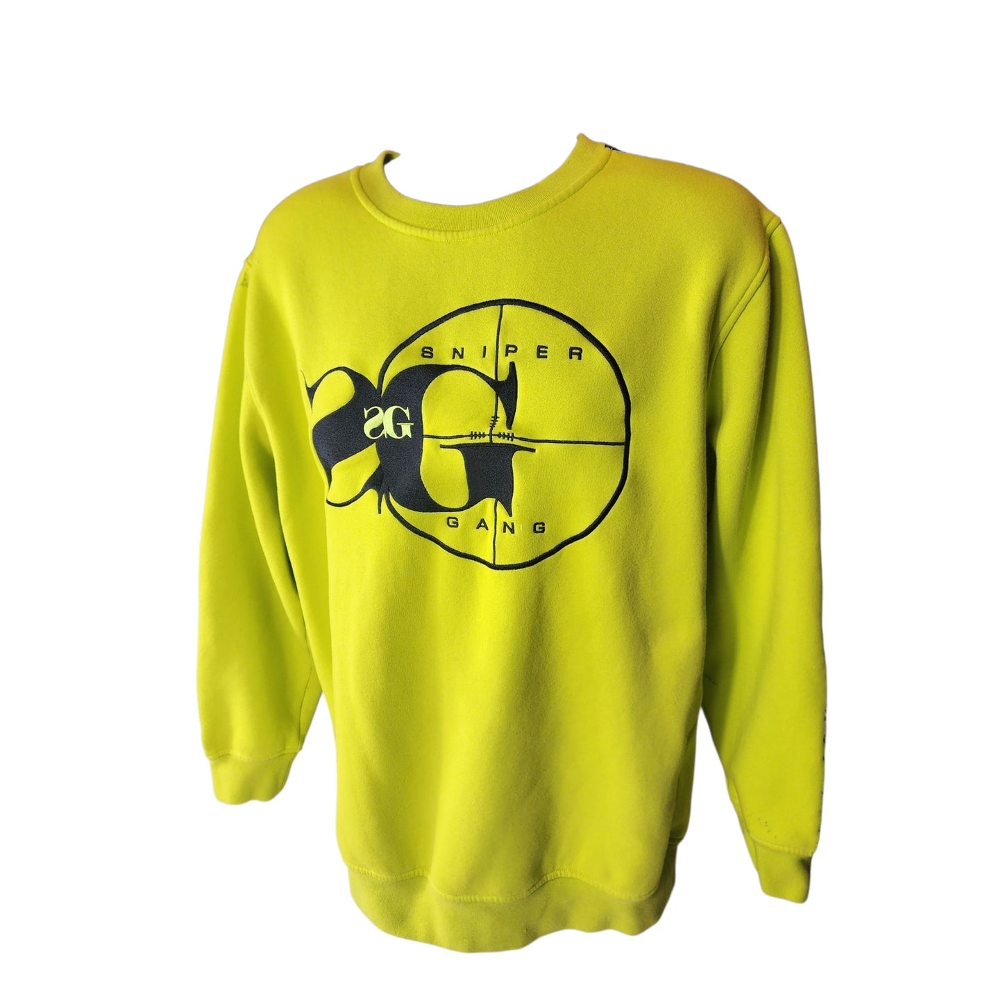 Sniper Gang Sweatshirt Men XL Women 2XL Safety Green Streetwear Pullover Hip Hop