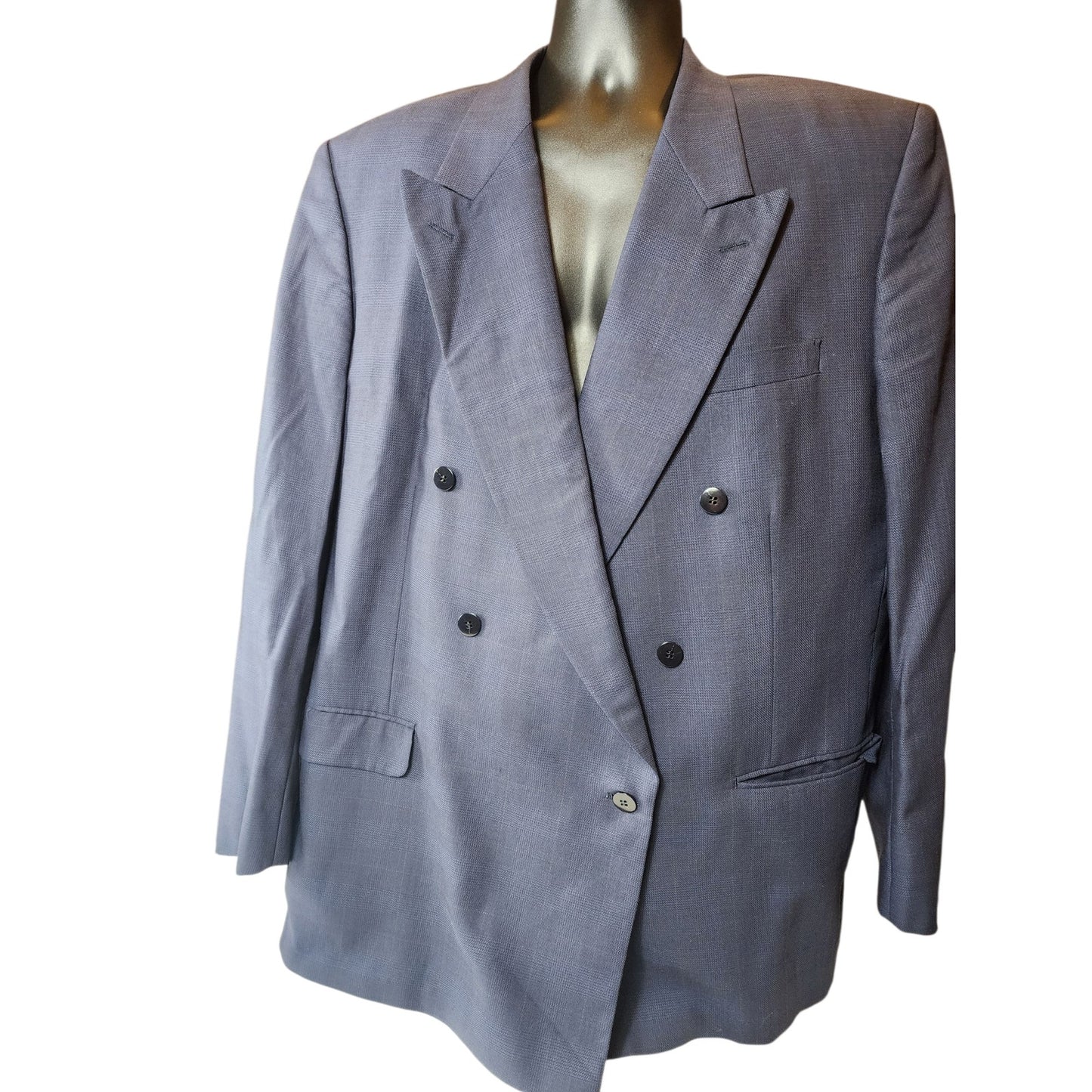 Bartolini Roma Sports Coat Men 48L Blazer Wool Double Breasted Italian