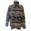 Eddie Bauer Sweater Womens XL Fleece Pullover Aztec Tribal Black White Cozy Warm