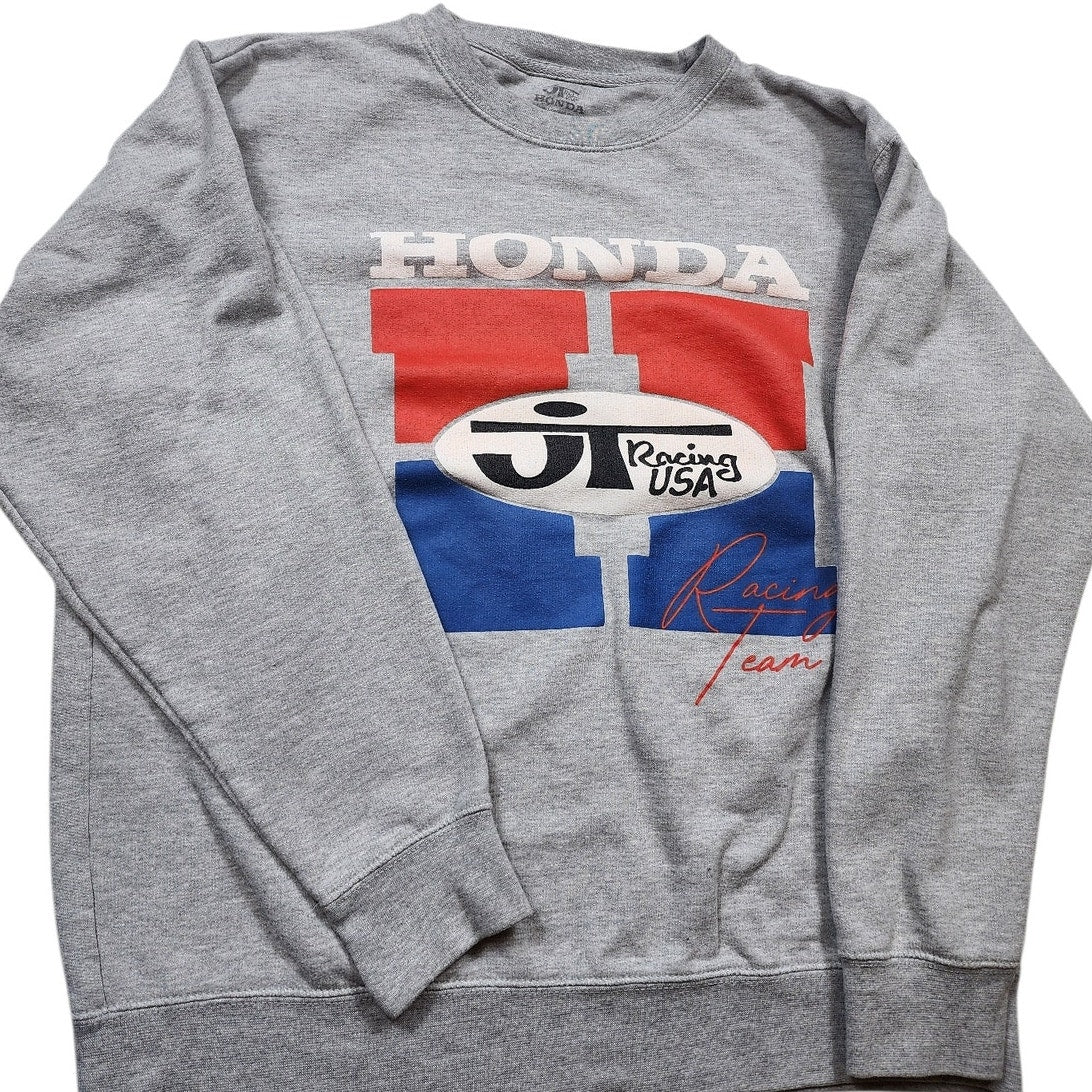 JT Racing Honda USA Crewneck Sweatshirt Mens Large Vintage Moto Pullover Y2K