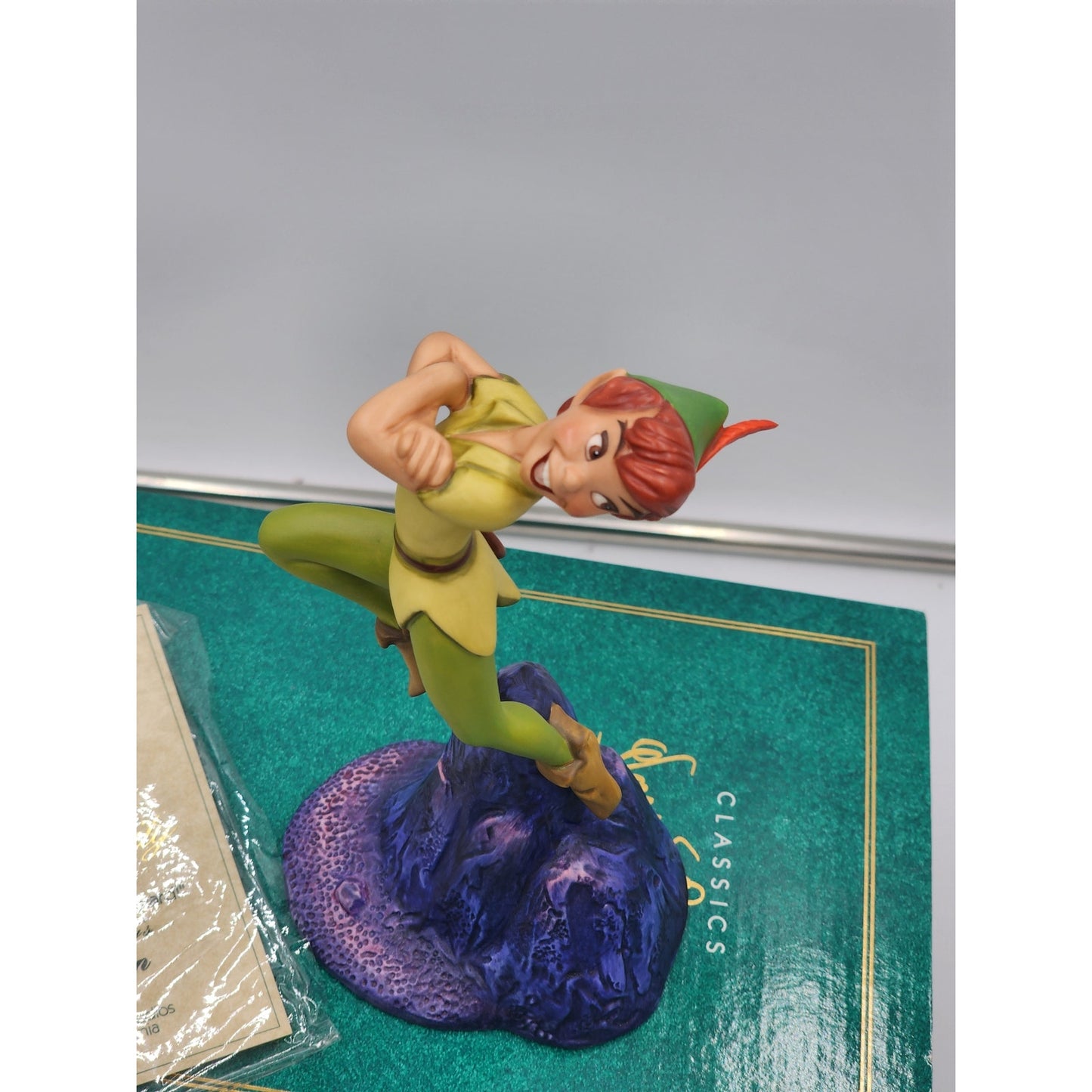 WDCC Peter Pan Figurine Nobody Calls Pan a Coward Vintage Disney Retired Box COA