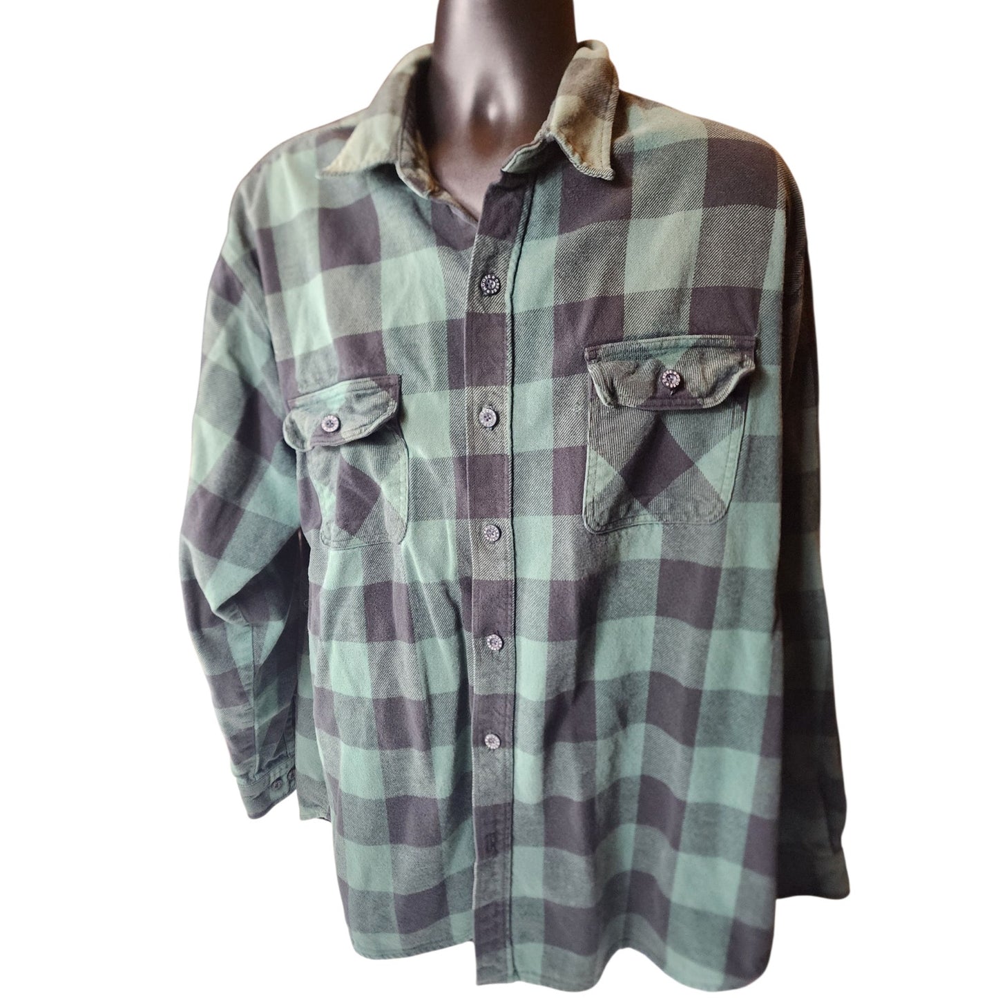 Moose Creek Flannel Shirt Men 3XLT Buffalo Plaid Button Up Workwear Lumberjack