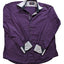 7Camicie Shirt Mens XL 17.5 44 Slim Fit Stretch Dress Purple Collar Button Up