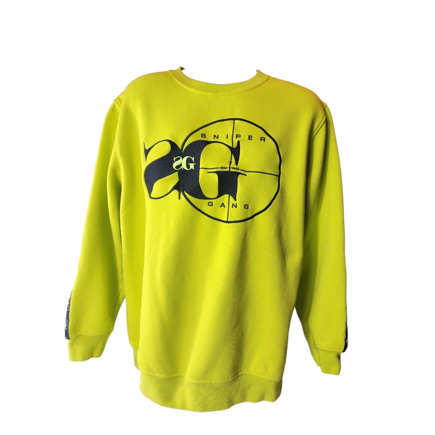 Sniper Gang Sweatshirt Men XL Women 2XL Safety Green Streetwear Pullover Hip Hop